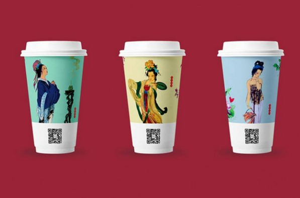 奶茶包裝設計的市場！情侶和奶香融合的主題很適合！