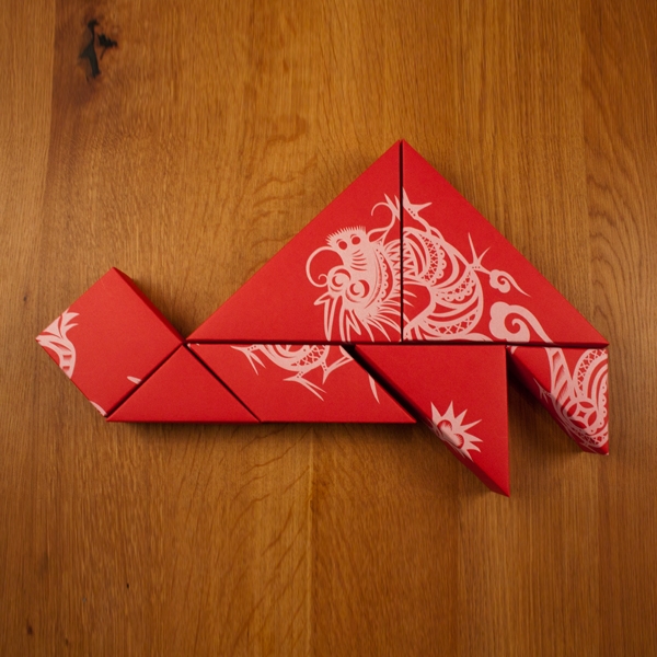 春節(jié)禮品盒包裝設(shè)計(jì)，新年七巧板的妙用