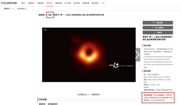 視覺中國，黑洞